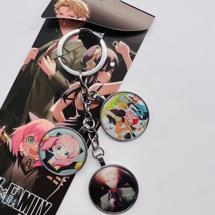 SPY×FAMILY Anime Cartoon 3 Pendant metal Keychain Bag Pendant