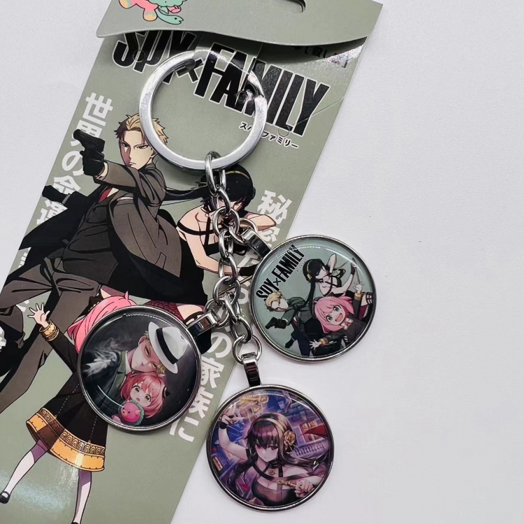 SPY×FAMILY Anime Cartoon 3 Pendant metal Keychain Bag Pendant