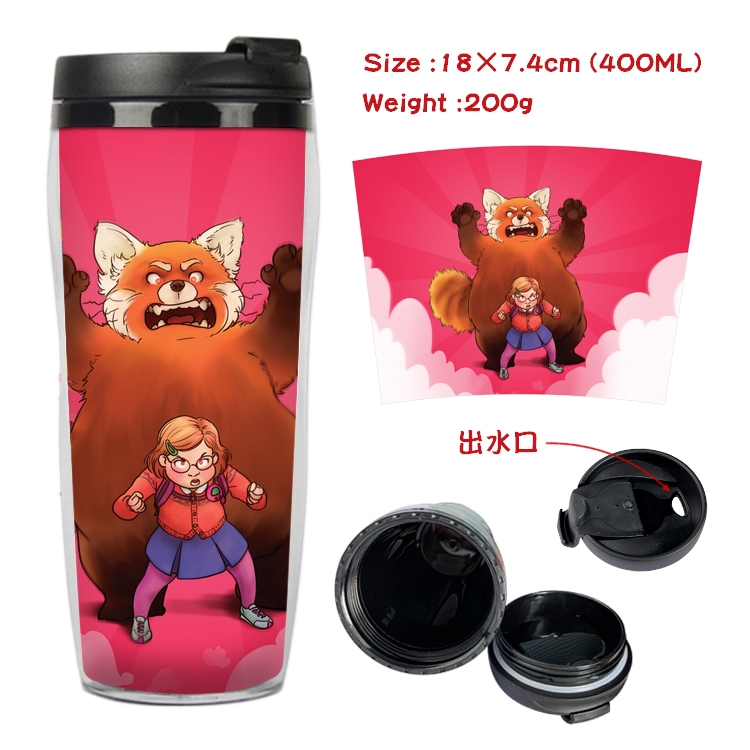 Turning Red  Anime Starbucks Leakproof Insulated Cup 18X7.4CM 400ML