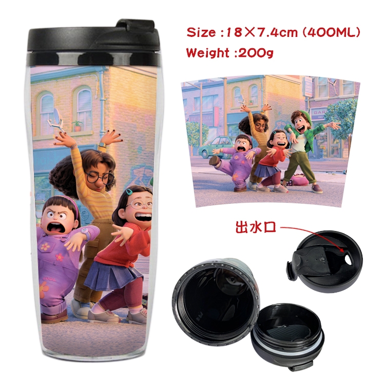 Turning Red  Anime Starbucks Leakproof Insulated Cup 18X7.4CM 400ML