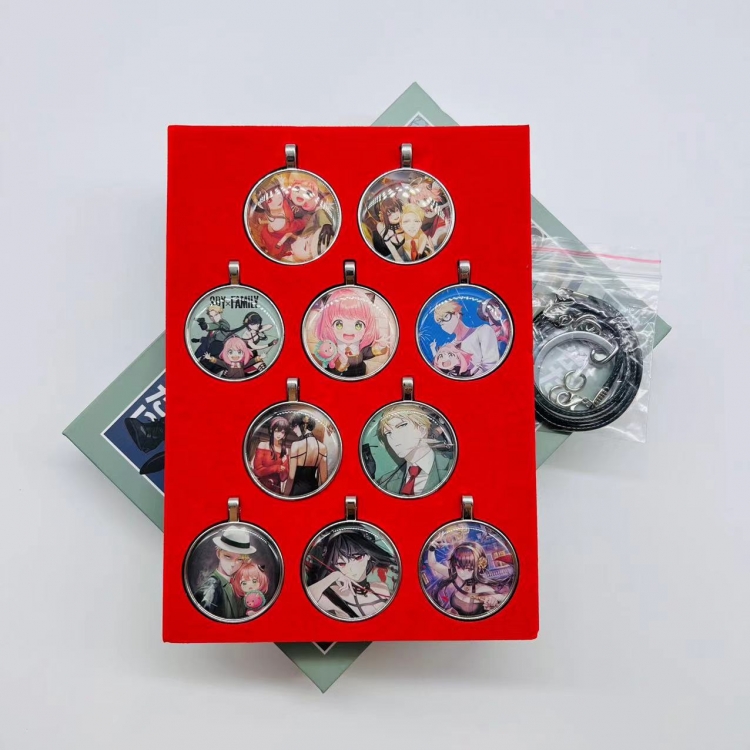 SPY×FAMILY Anime Peripheral Pendant Necklace a set of 10 style A