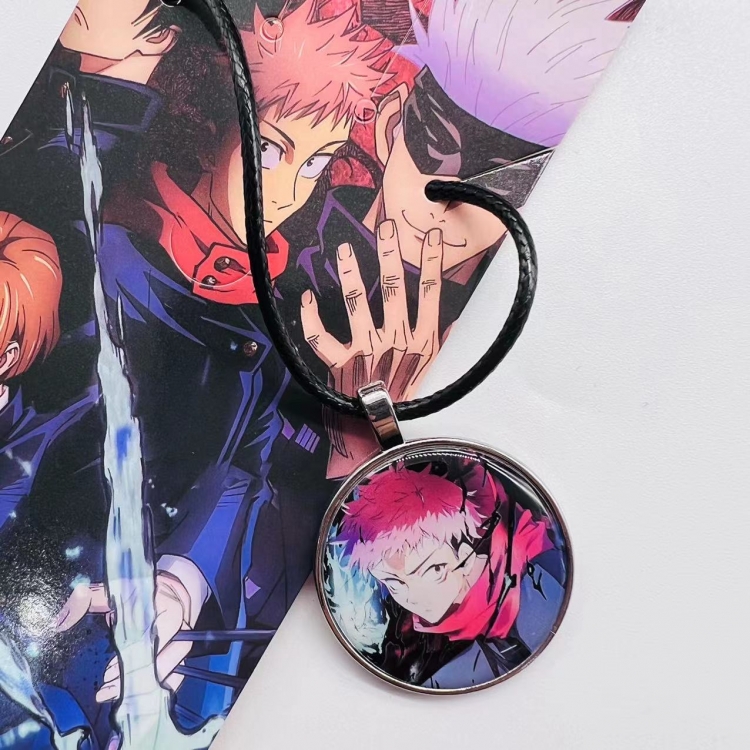 Jujutsu Kaisen  Anime peripheral leather rope necklace pendant jewelry price for 5 pcs 4003