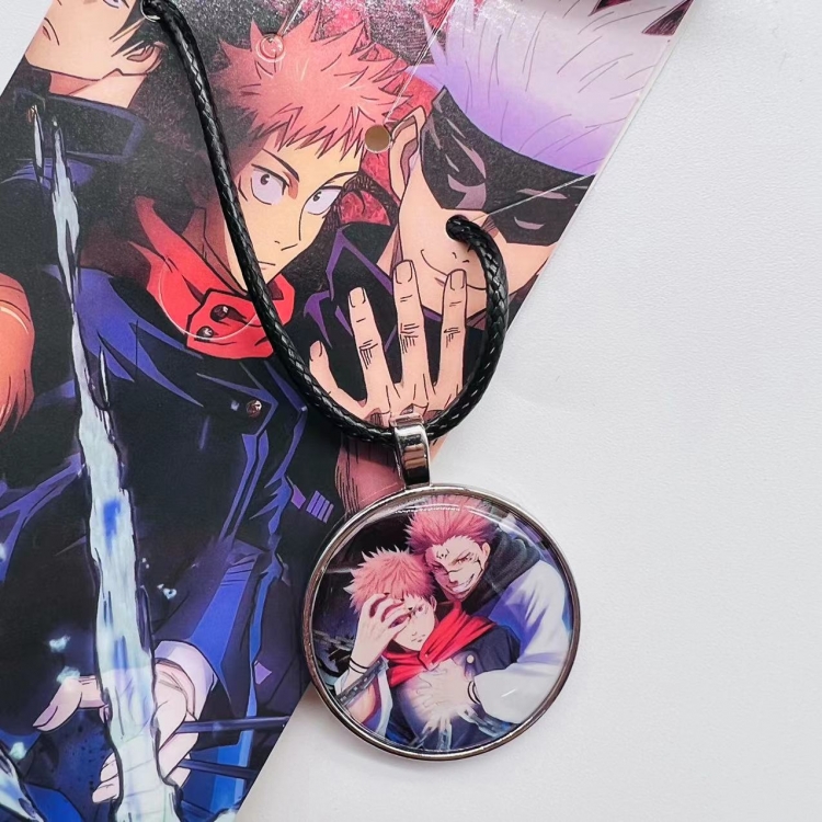Jujutsu Kaisen  Anime peripheral leather rope necklace pendant jewelry price for 5 pcs 4013