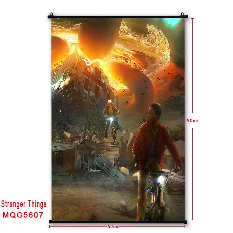 Stranger Things black Plastic rod Cloth painting Wall Scroll 60X90CM MQG-5607