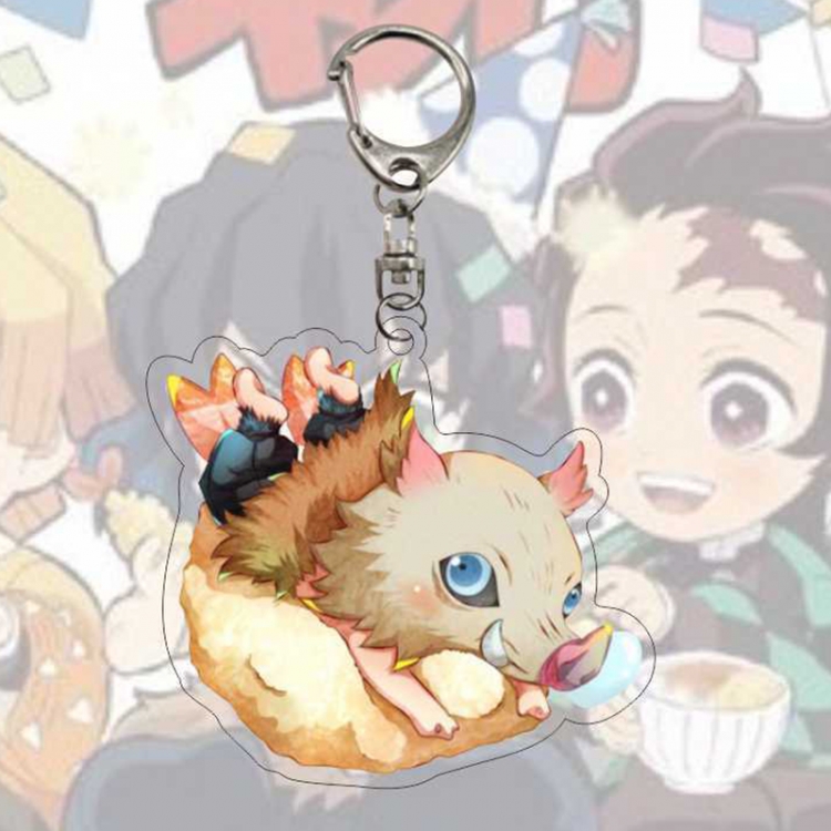 Demon Slayer Kimets Anime Acrylic Keychain Charm  price for 5 pcs 12642