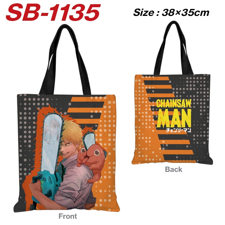 chainsaw man Anime Canvas Tote Shoulder Bag Tote Shopping Bag 38X35CM SB-1135