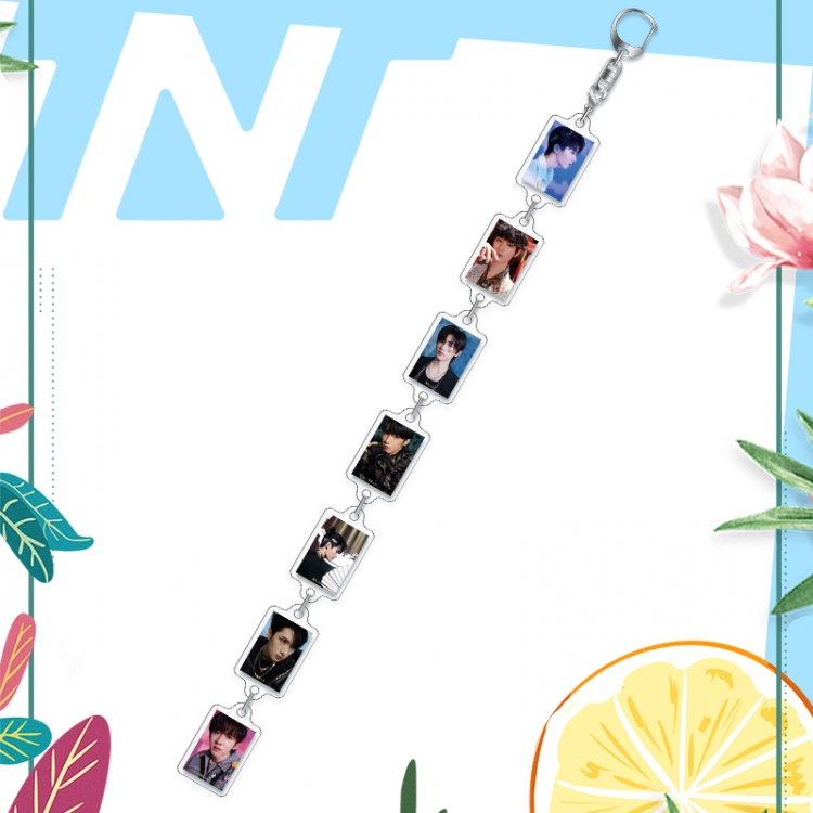 TNT Movie Star 7 Strings Acrylic Keychain Pendant 21cm price for 5 pcs