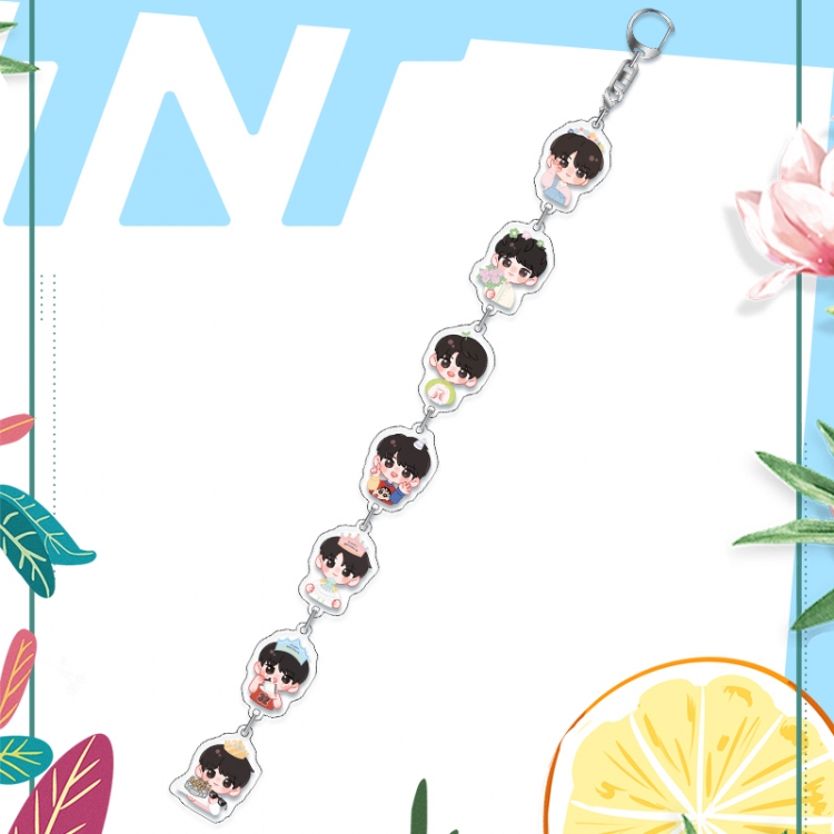 TNT Movie Star 7 Strings Acrylic Keychain Pendant 21cm price for 5 pcs