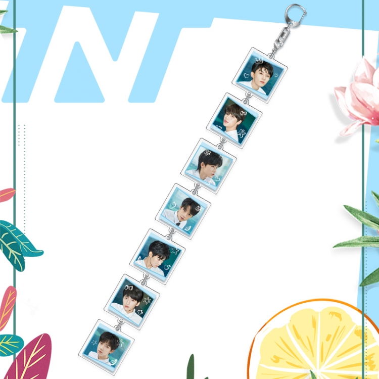TNT Movie Star 7 Strings Acrylic Keychain Pendant 21cm price for 5 pcs