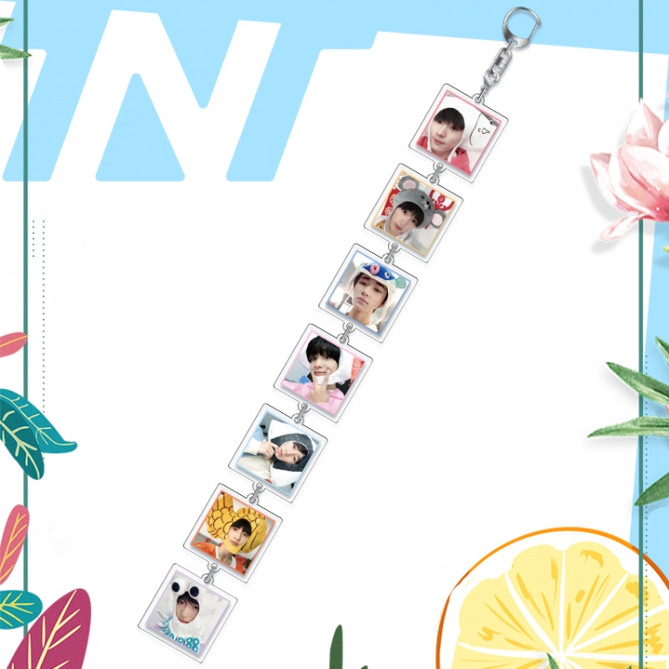 TNT Movie Star 7 Strings Acrylic Keychain Pendant 21cm price for 5 pcs