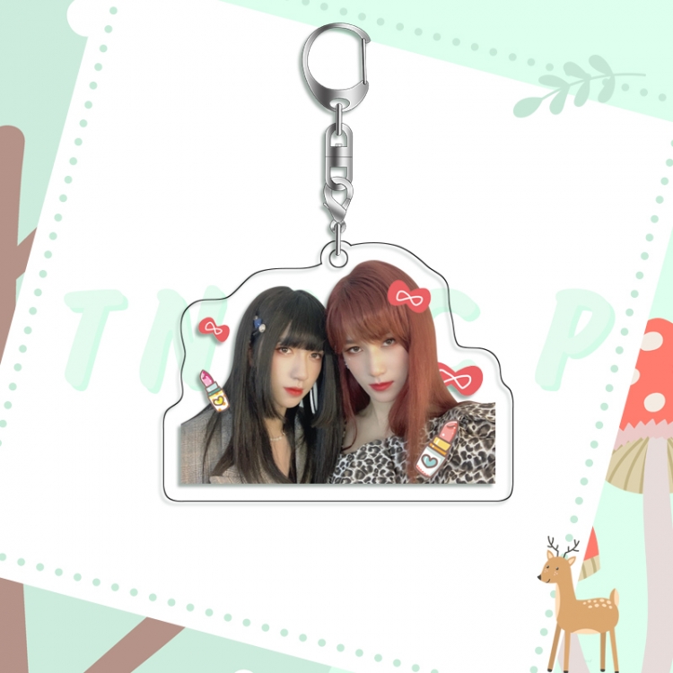 TNT acrylic pendant bag charm keychain price for 5 pcs