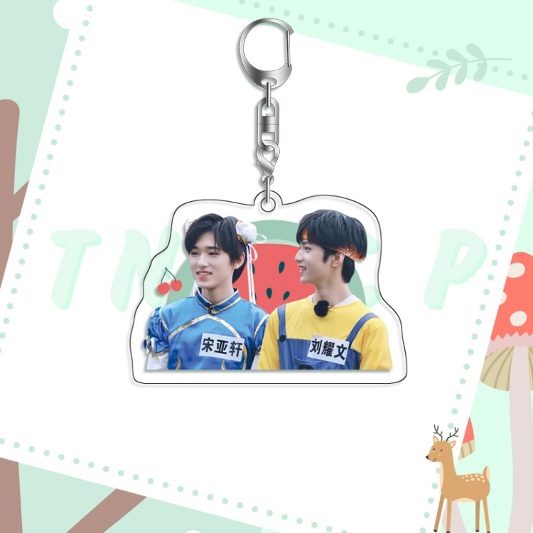 TNT acrylic pendant bag charm keychain price for 5 pcs