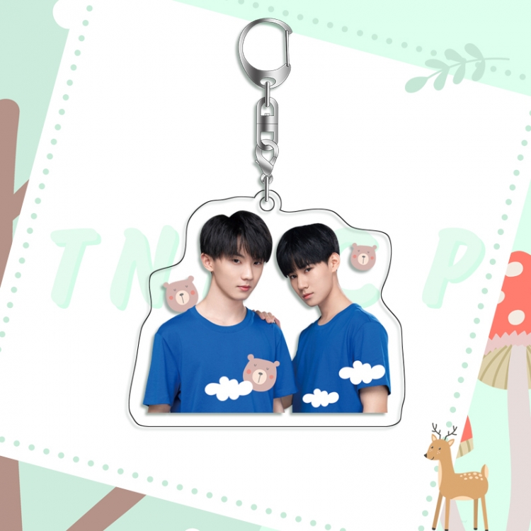 TNT acrylic pendant bag charm keychain price for 5 pcs