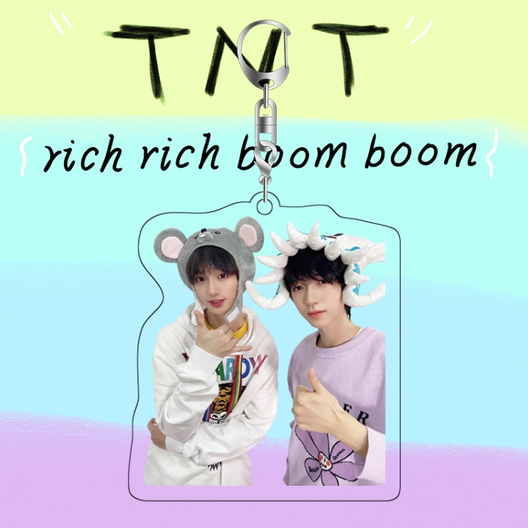 TNT acrylic pendant bag charm keychain price for 5 pcs