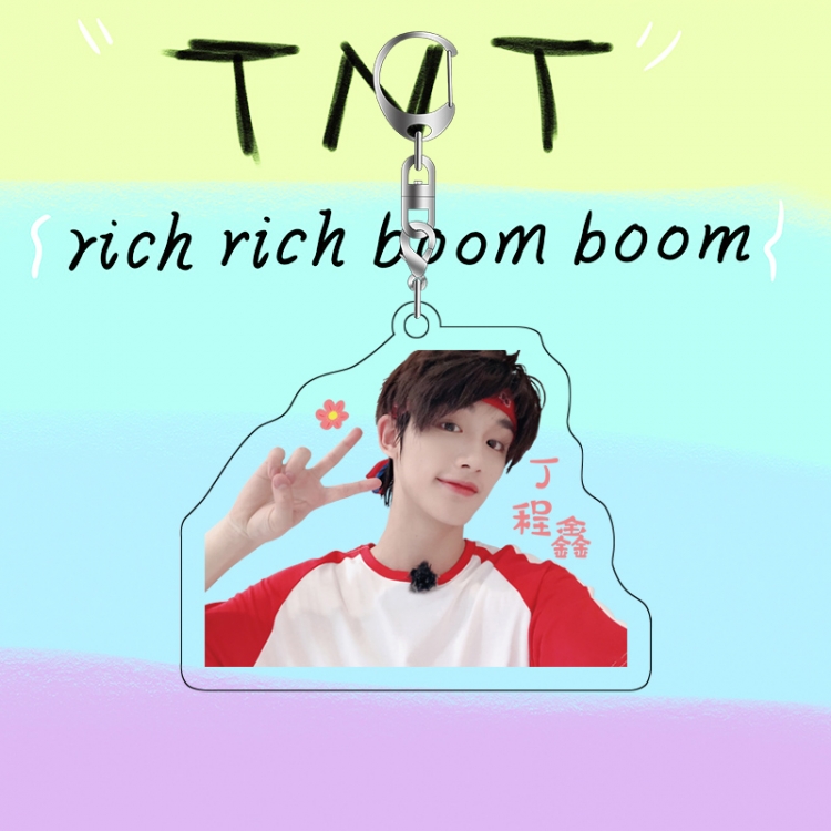 TNT acrylic pendant bag charm keychain price for 5 pcs