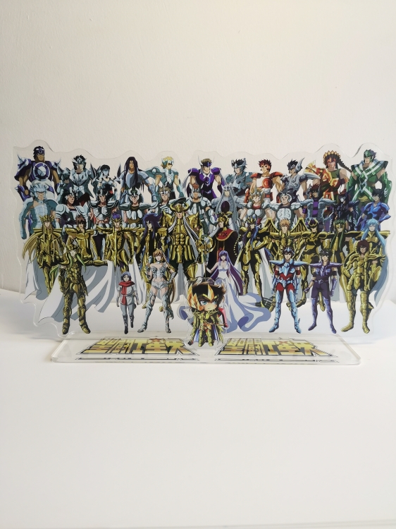 Saint Seiya Anime Around New Laser Acrylic keychain Standing Plates 25cm