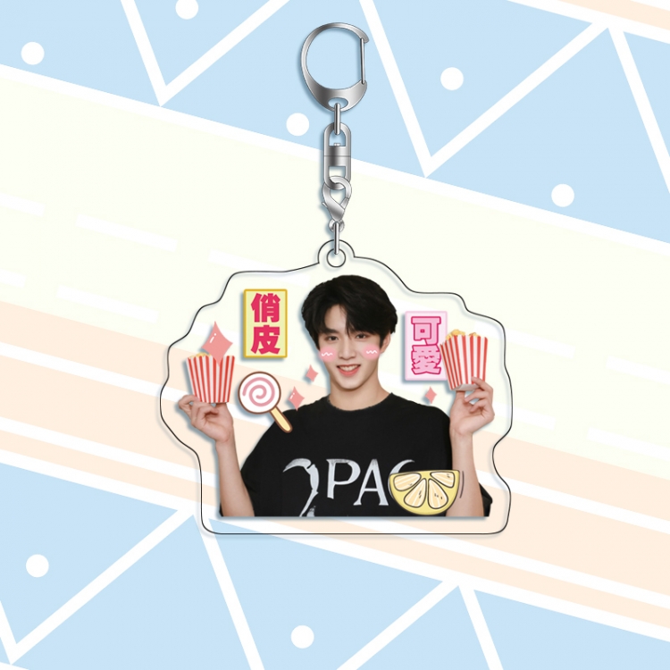 TNT star acrylic pendant bag charm keychain price for 5 pcs