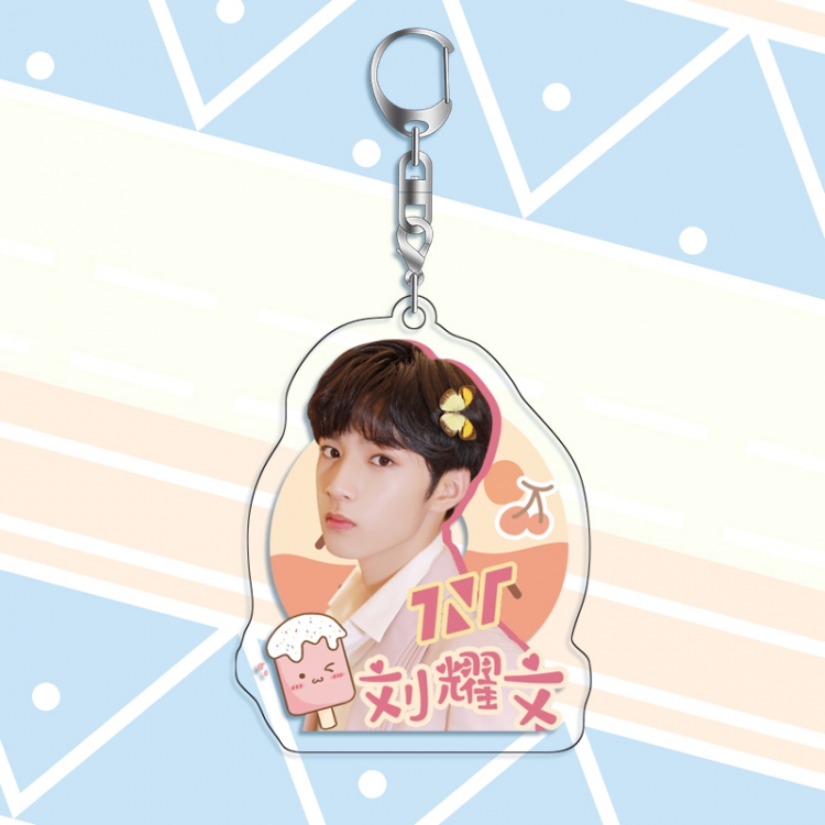 TNT star acrylic pendant bag charm keychain price for 5 pcs