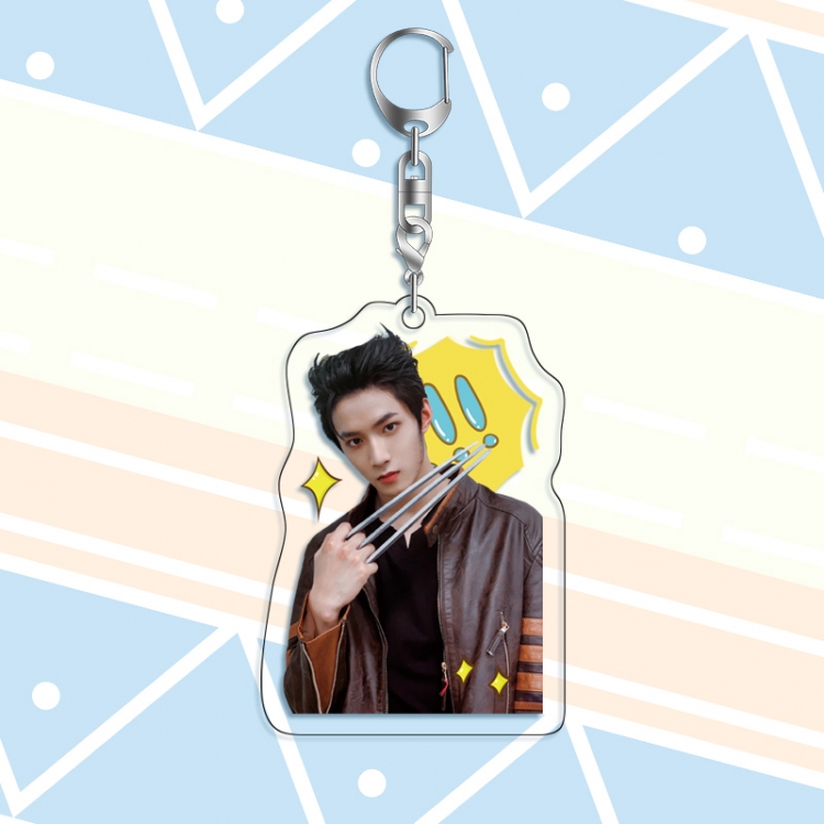 TNT star acrylic pendant bag charm keychain price for 5 pcs
