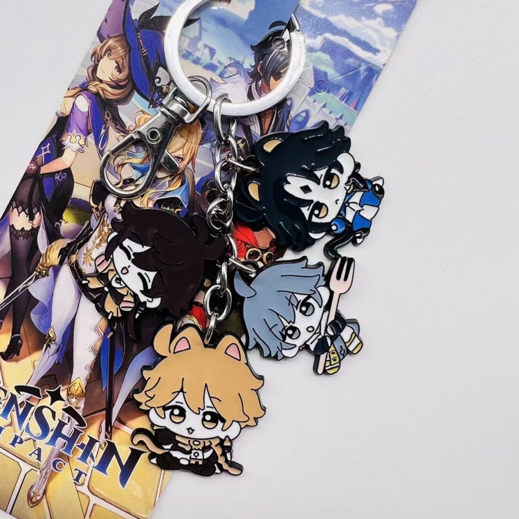 Genshin Impact Anime Cartoon 4 Pendant Keychain Bag Pendant  737
