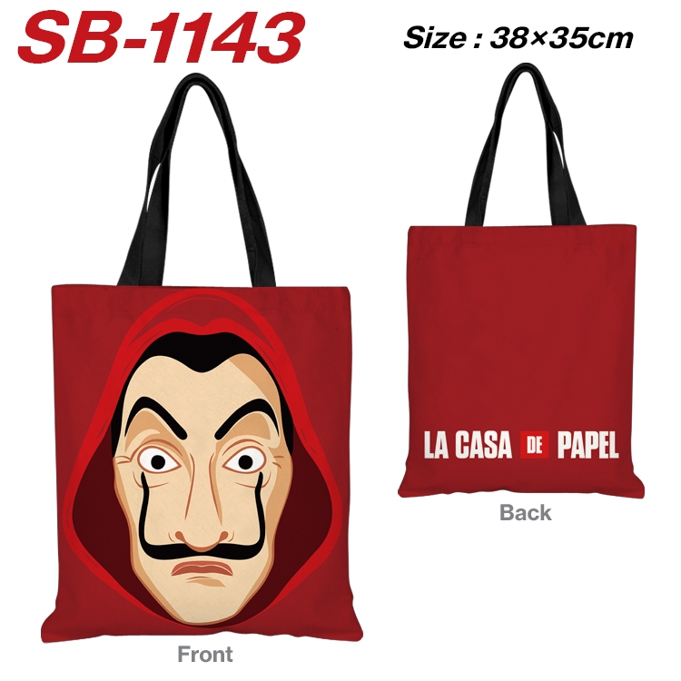 Money Heist Anime Canvas Tote Shoulder Bag Tote Shopping Bag 38X35CM  SB-1143