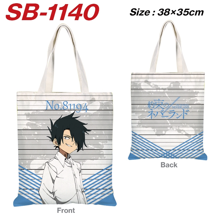 The Promised Neverla Anime Canvas Tote Shoulder Bag Tote Shopping Bag 38X35CM SB-1140
