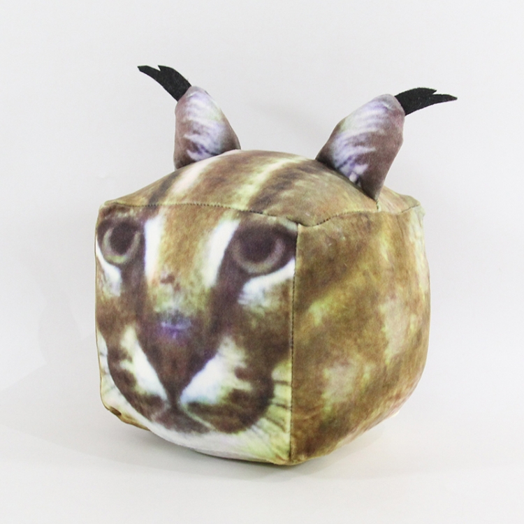 simulation cat Crystal Super Soft pp Cotton Plush Square Toy 16x15x14cm