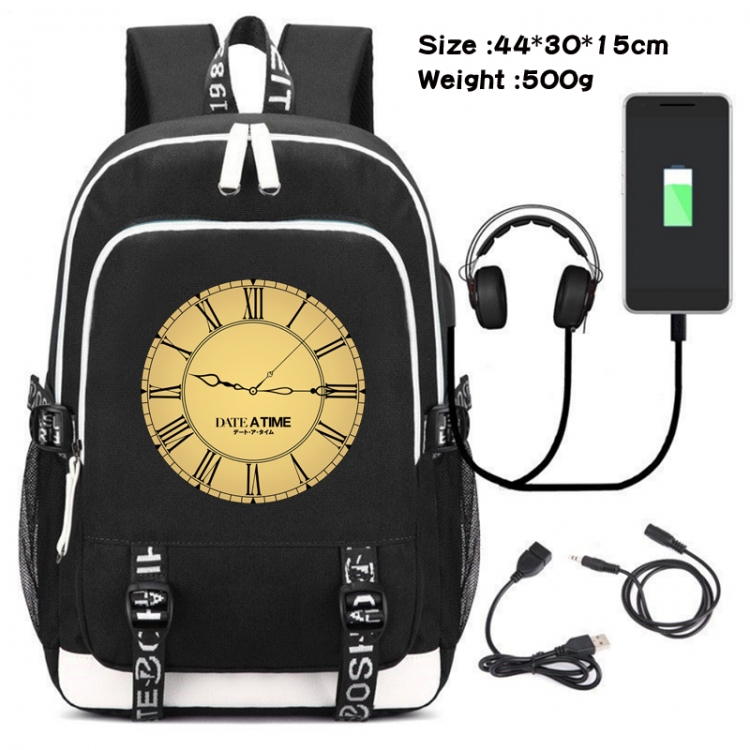Date-A-Live Canvas Double Shoulder White Zipper Data Backpack Waterproof School Bag 44X30X15CM