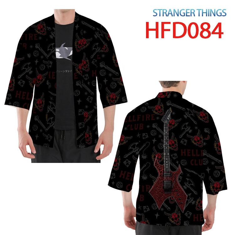Stranger Things Anime peripheral full-color short kimono from S to 4XL HFD-084