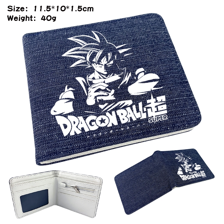 DRAGON BALL Anime Peripheral Denim Coloring Book Wallet 11.5X10X1.5CM 40g