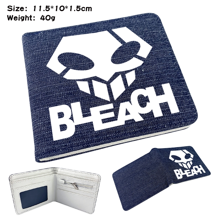 Bleach Anime Peripheral Denim Coloring Book Wallet 11.5X10X1.5CM 40g