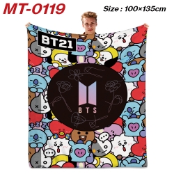 BTS Star Flannel Blanket Air C...