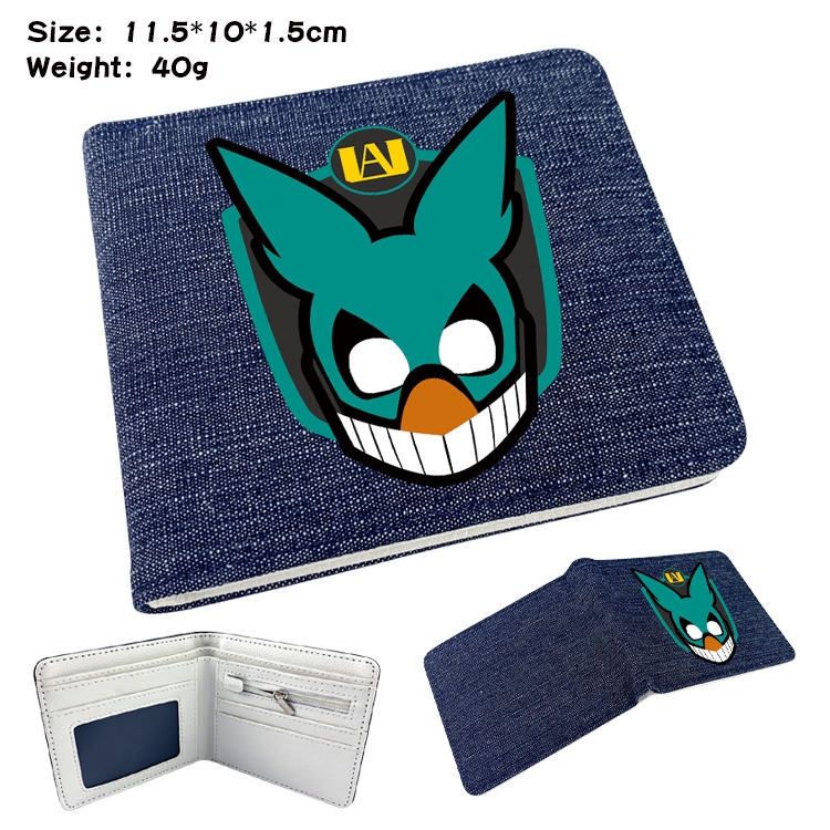 My Hero Academia Anime Peripheral Denim Coloring Book Wallet 11.5X10X1.5CM 40g