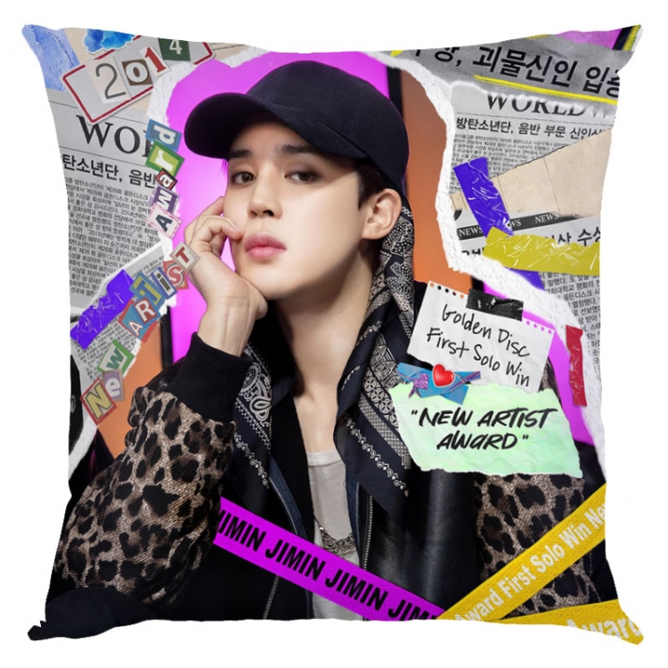 BTS movie star square full-color pillow cushion 45X45CM NO FILLING BS-1490