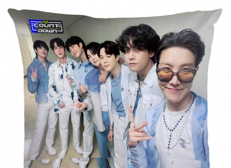 BTS movie star square full-color pillow cushion 45X45CM NO FILLING BS-1474