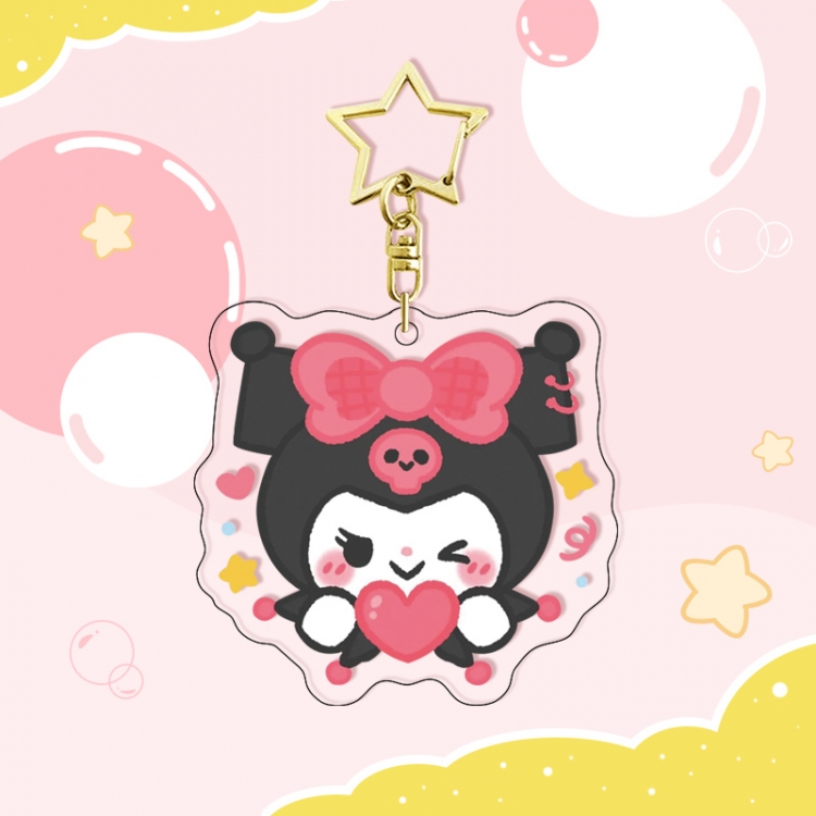 Sanrio Kulomi Star Buckle Acrylic Pendant Bag Charm Keychain price for 5 pcs