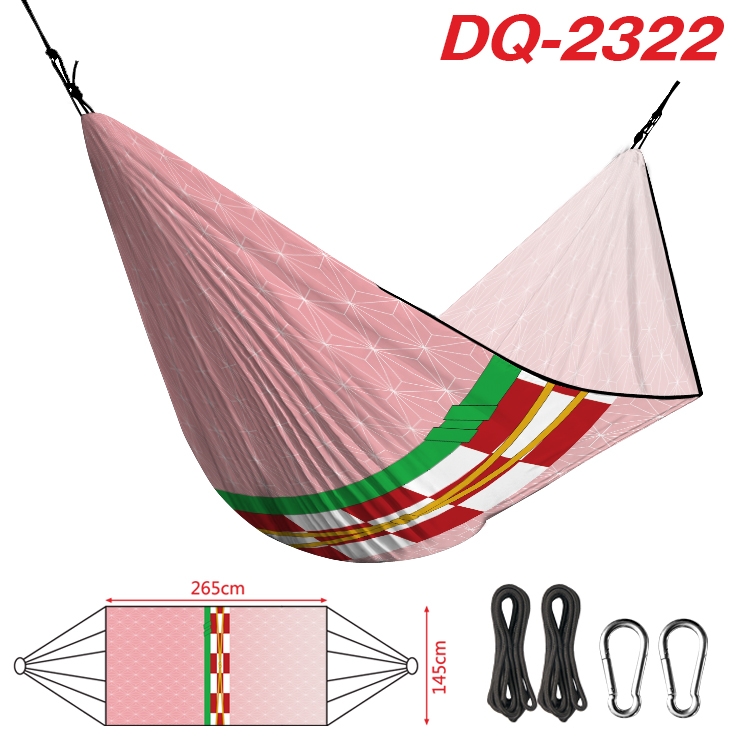 Demon Slayer Kimets Outdoor full color watermark printing hammock 265x145cm DQ-2322