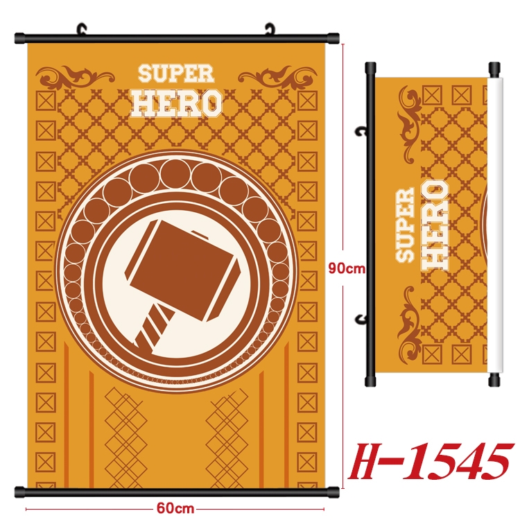 Super hero Anime Black Plastic Rod Canvas Painting 60X90CM H-1545