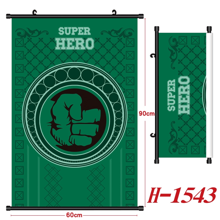 Super hero Anime Black Plastic Rod Canvas Painting 60X90CM H-1543