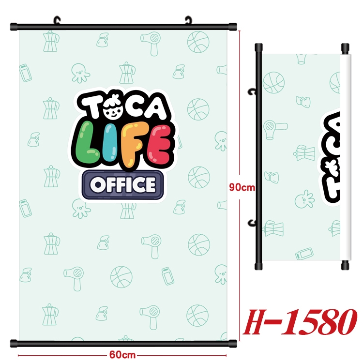 toca life world Anime Black Plastic Rod Canvas Painting 60X90CM H-1580