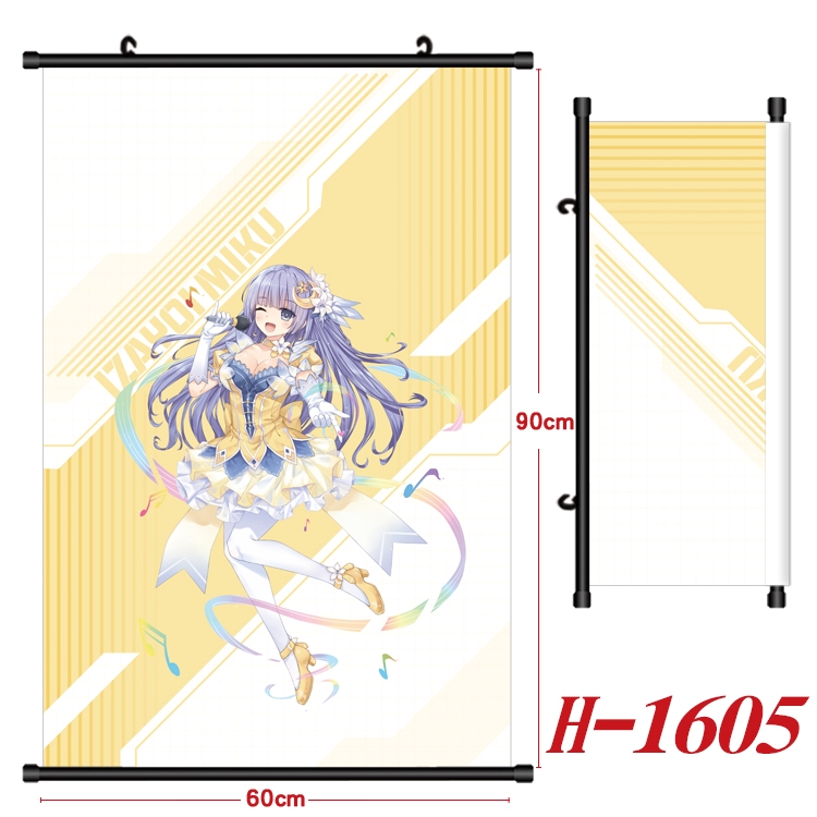 Date-A-Live Anime Black Plastic Rod Canvas Painting 60X90CM H-1605
