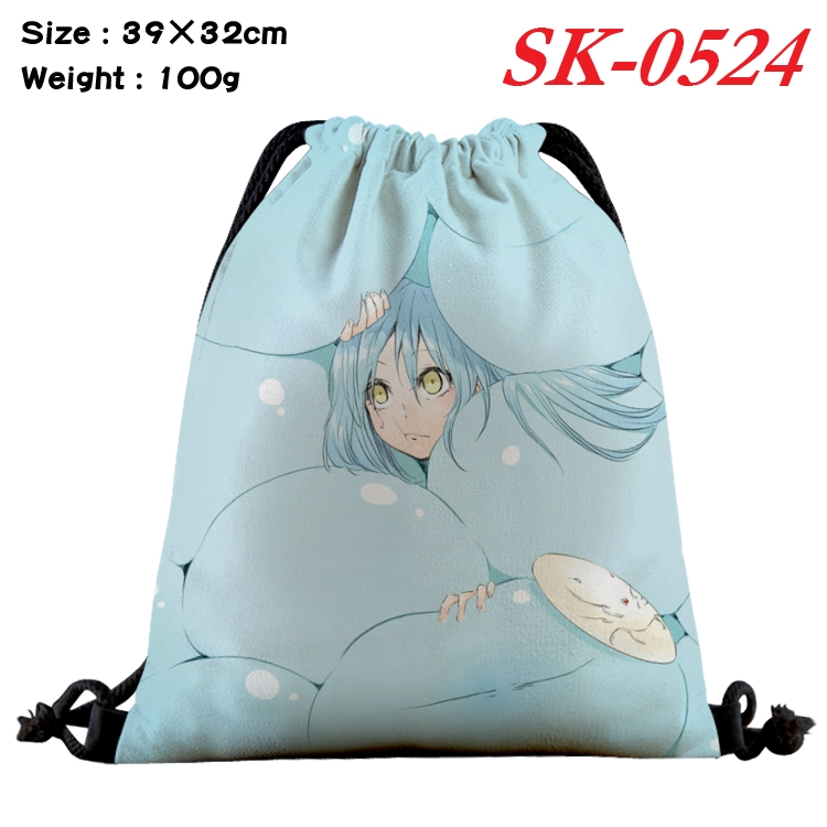 That Time I Got Slim cartoon Waterproof Nylon Full Color Drawstring Pocket 39x32cm SK-0524