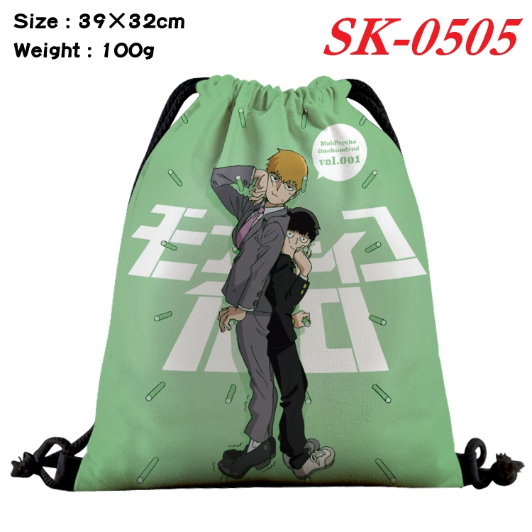 Mob Psycho 100 cartoon Waterproof Nylon Full Color Drawstring Pocket 39x32cm SK-0505