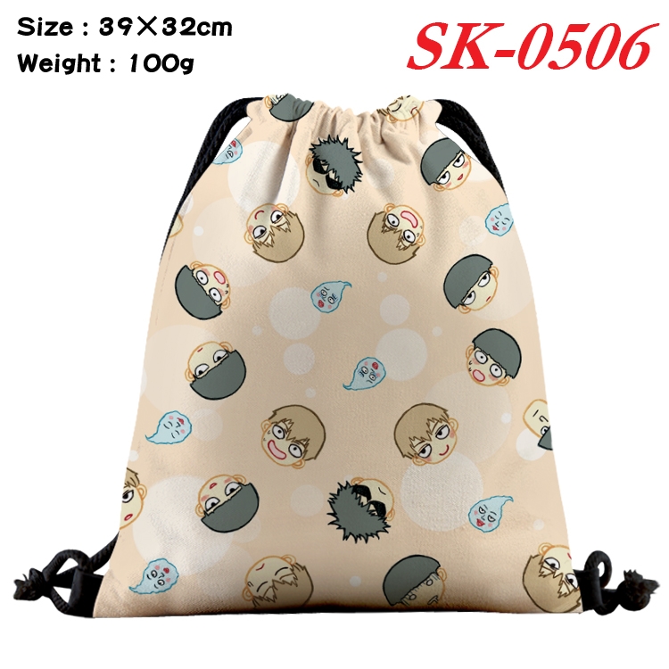 Mob Psycho 100 cartoon Waterproof Nylon Full Color Drawstring Pocket 39x32cm SK-0506