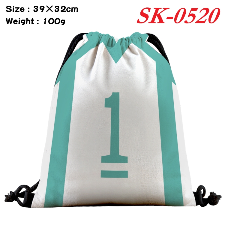 Haikyuu!! cartoon Waterproof Nylon Full Color Drawstring Pocket 39x32cm SK-0520