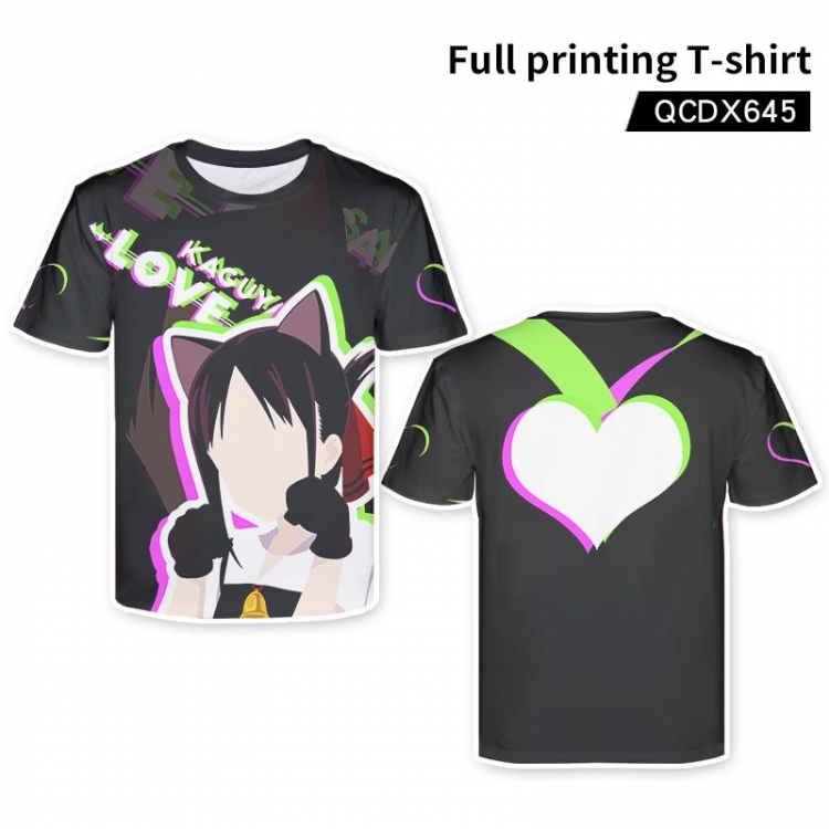Kaguya-sama: Love Is War Anime full-color short-sleeved T-shirt from M to 2XL  QCDX645