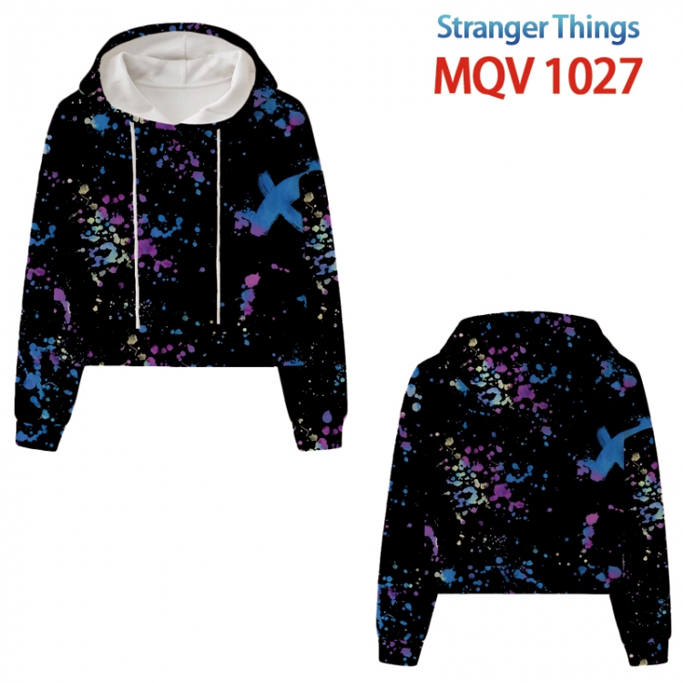 Stranger Things Anime Cartoon Print Women's Short Sweatshirt from XS to 4XL  MQV-1027