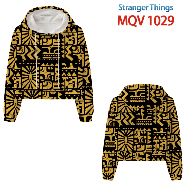 Stranger Things Anime Cartoon Print Women's Short Sweatshirt from XS to 4XL MQV-1029