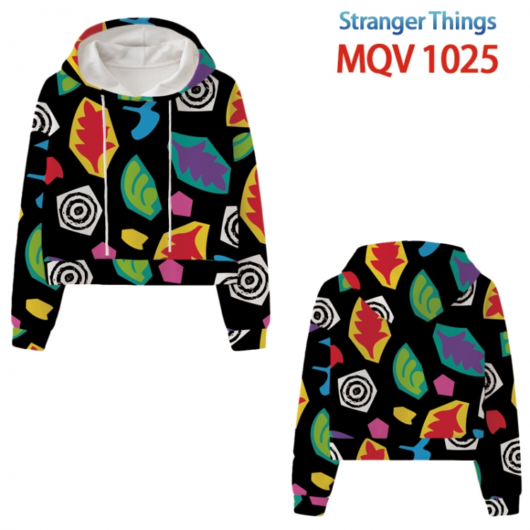 Stranger Things Anime Cartoon Print Women's Short Sweatshirt from XS to 4XL MQV-1025