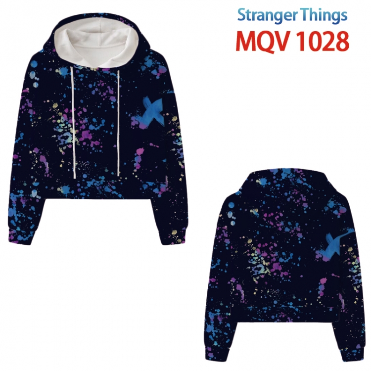 Stranger Things Anime Cartoon Print Women's Short Sweatshirt from XS to 4XL MQV-1028